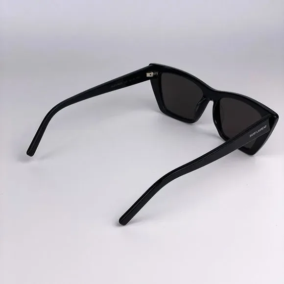 Saint Laurent SL276 MICA 001 Sunglasses Black Grey Cat Eye Women - Picture 8 of 9